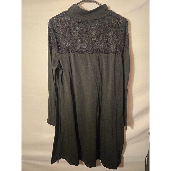 Black Lacy Goth gothic Dress Womens Plus Size 0X Shein Aline Knee Length - Picture 3 of 3